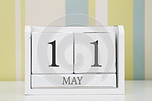 Cube shape calendar for MAY 11