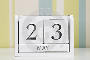 Cube shape calendar for MAY 23