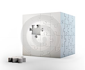 Cube shaped puzzle