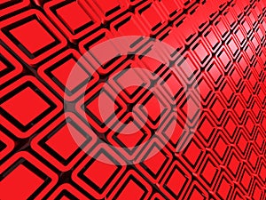 Cube squeres abstract pattern red 3d background photo