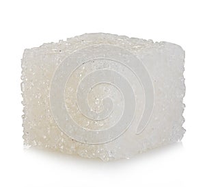 Cube of sugar isolated on white