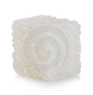 Cube of sugar isolated on white