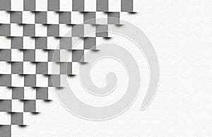 Cube texture three dimensional white and gray background