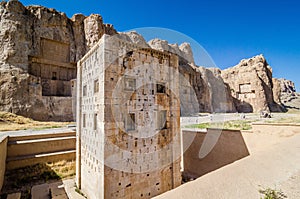 Cube of Zoroaster in ancient necropolis Naqsh-e Rustam in Fars province, Iran