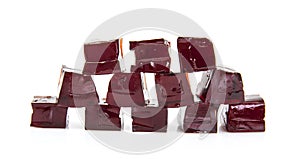 Cubes of Blackcurrent jelly