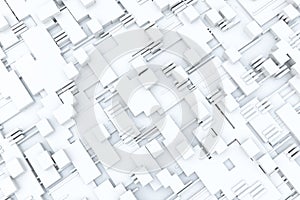 3d rendering, cubes board structure, circuit background