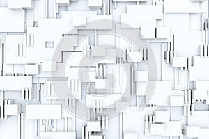 3d rendering, cubes board structure, circuit background