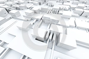 3d rendering, cubes board structure, circuit background