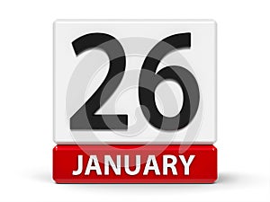 Cubes calendar 26th January