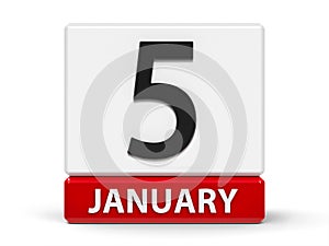 Cubes calendar 5th Januar