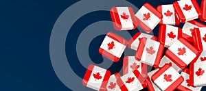 Cubes with Canadian National flag