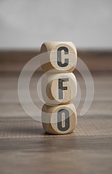 Cubes and  dice with CFO Chief Financial Officer