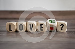 Cubes and dice with love yes or no