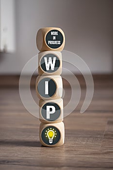 Cubes and dice with WIP work in progress