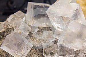 Cubes of Halite mineral