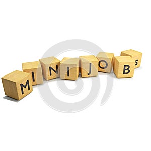 Cubes with mini jobs photo