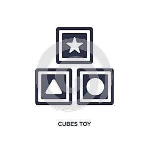 cubes toy icon on white background. Simple element illustration from toys concept