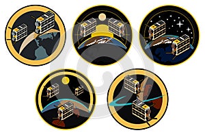 CubeSat Emblem Space Mission Patches collection