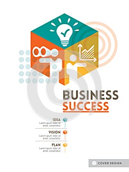 Cubic Business Success concept background design photo