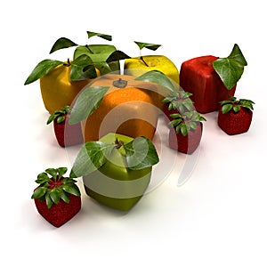 Cubic fruits photo