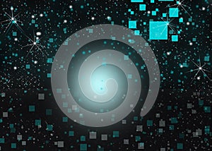 Cubic glow background blur effects