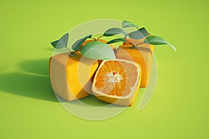 Cubic oranges in green
