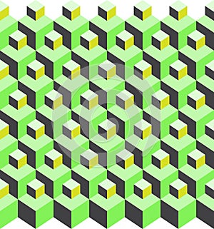 Cubic pattern illusion