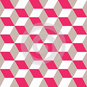 Seamless pattern of colored cubes. Endless multicolored cubic background