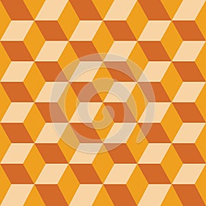 Seamless pattern of colored cubes. Endless multicolored cubic background