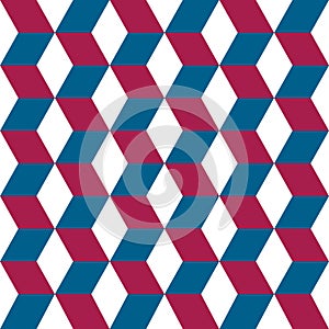 Seamless pattern of colored cubes. Endless multicolored cubic background