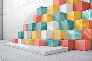 cubical abstract background 3d rendering -generated by ai