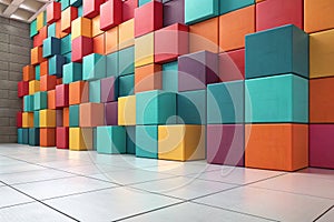 cubical abstract background 3d rendering -generated by ai