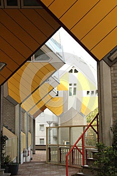 Cubical houses at the Blaak in Rotterdam, The Netherlands