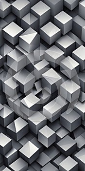 Cubist Shapes in Gray and Grey