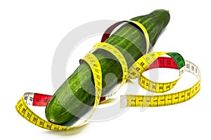 Cubumber wrapped in a tape measure