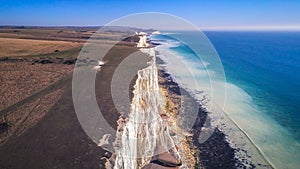 Cuckmere Haven Beach at Seven Sisters England photo