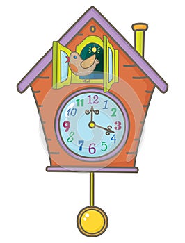 Cuckoo clock with cockoo bird