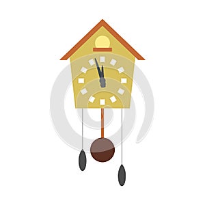 Cuckoo clock flat icon