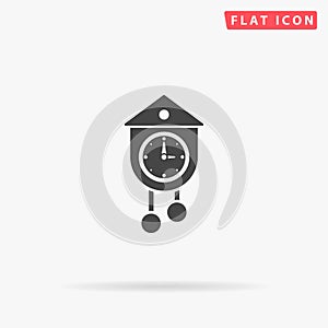 Cuckoo clock flat vector icon