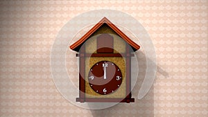 Cuckoo clock, front view