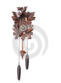 Cuckoo Clock Isolated on a White Background