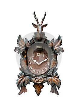 Cuckoo Clock isolated on white background ,include clipping path