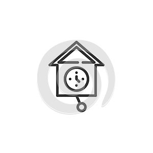 Cuckoo Clock line icon