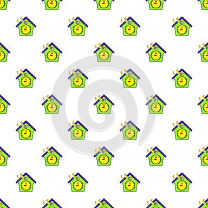 Cuckoo clock pattern, cartoon style