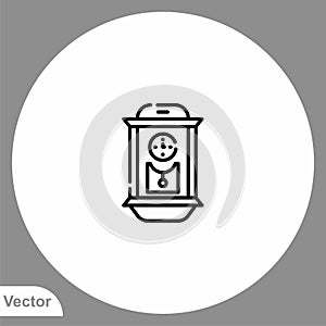 Cuckoo clock vector icon sign symbol