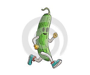 Cucumber runner run on a marathon race