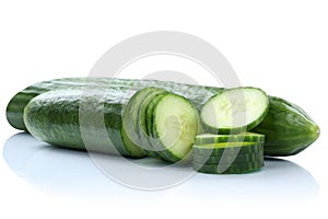 Cucumber cucumbers vegetables isolated on white