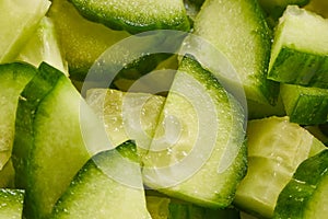 Cucumber cut to pieces