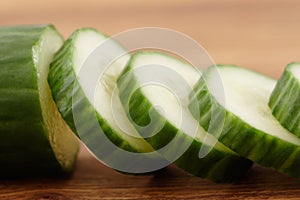 Cucumber on Cutting Board