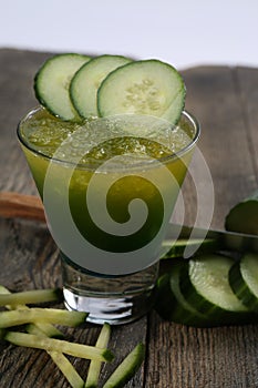 Cucumber fresh juice photo